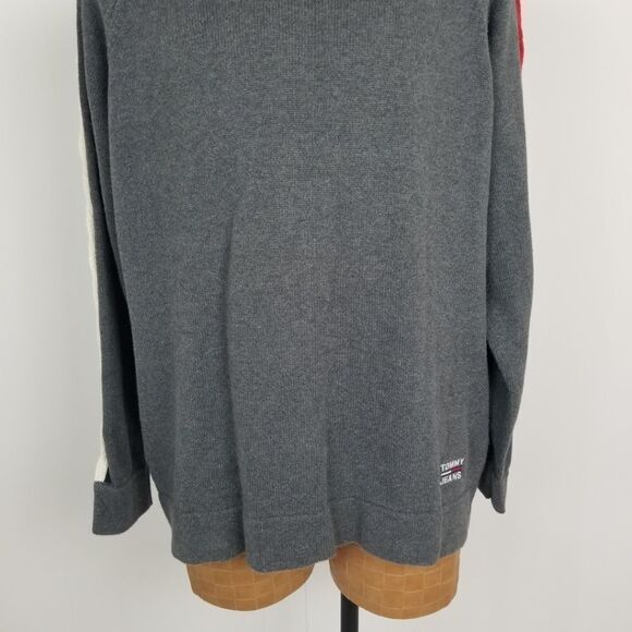Vintage Tommy Jeans Gray Crewneck Sweater XL - Picture 3 of 8